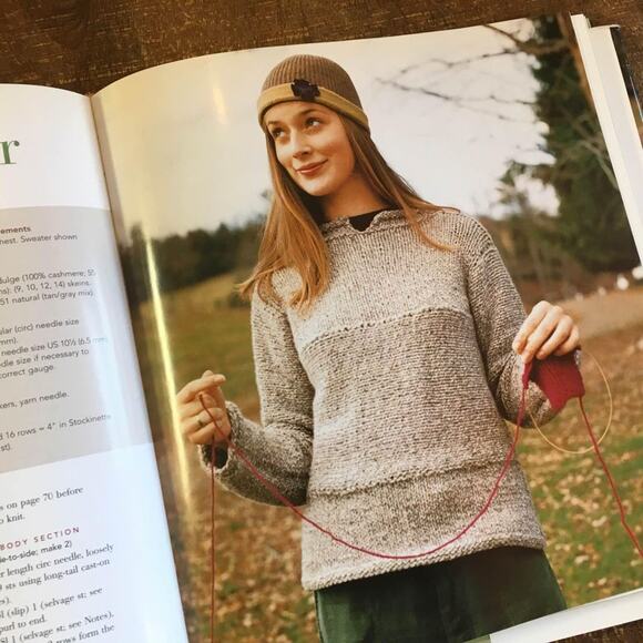 Weekend Knitting 50 Projects Knit Pattern Book Sweater Hat Blanket Scarf Mittens - Picture 7 of 10